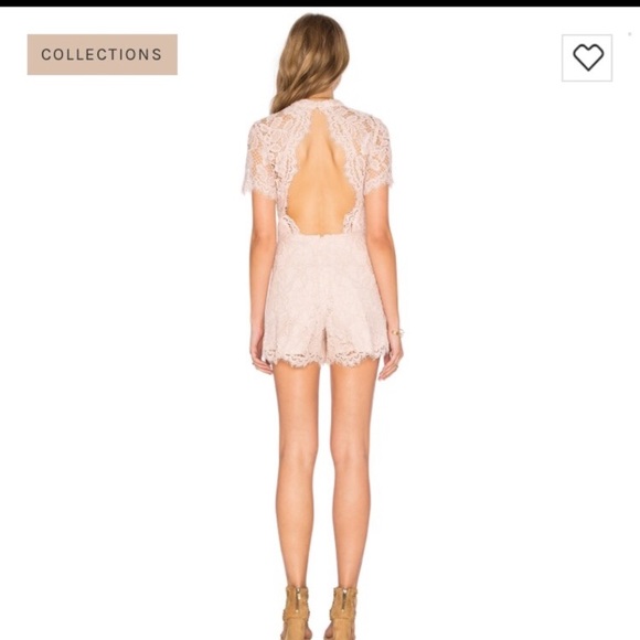 ALEXIS women’s designer lace romper light PINK - Picture 5 of 6